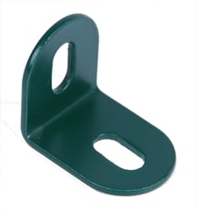PACK OF 10 *GREEN* L SHAPED BRACKETS WITH CROP HEADED BOLTS
