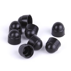 100 x Black nut caps