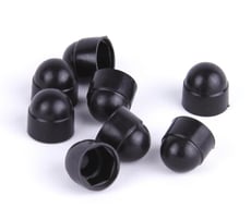 50 x Black nut caps