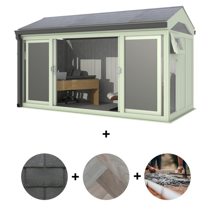 Nordic Greenwich Pavilion Ultimate Package

The Ultimate Package includes a Leka slate effect tiled roof, vinyl flooring and a concrete base.