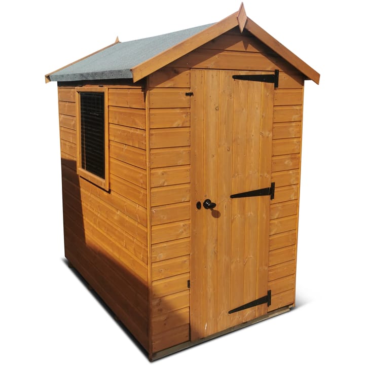 This 4ft x 6ft Bewdley Apex is constructed in Redwood.
