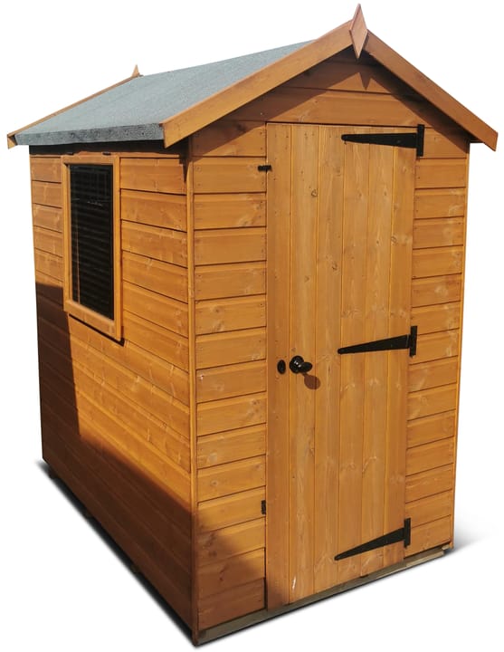 This 4ft x 6ft Bewdley Apex is constructed in Redwood.