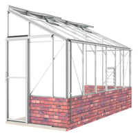 Lean-To 5ft4 x 12ft8 Mill **DWARF WALL**