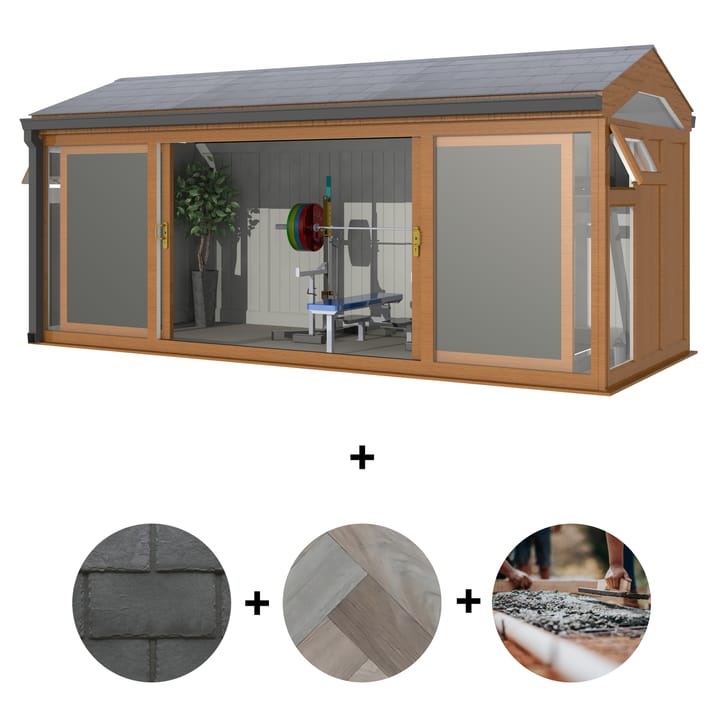 Nordic Greenwich Pavilion Ultimate Package

The Ultimate Package includes a Leka slate effect tiled roof, vinyl flooring and a concrete base.
