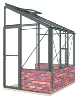 Lean-To 5ft4 x 6ft7 Anthracite **DWARF WALL**