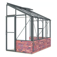 Lean-To 5ft4 x 8ft8 Anthracite **DWARF WALL**
