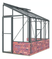 Lean-To 5ft4 x 8ft8 Anthracite **DWARF WALL**