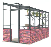 Lean-To 6ft5 x 10ft8 Anthracite **DWARF WALL**