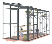 Lean-To 6ft5 x 12ft8 Anthracite