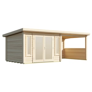 Lillevilla Pent with Canopy Log Cabin 6.3m x 3m