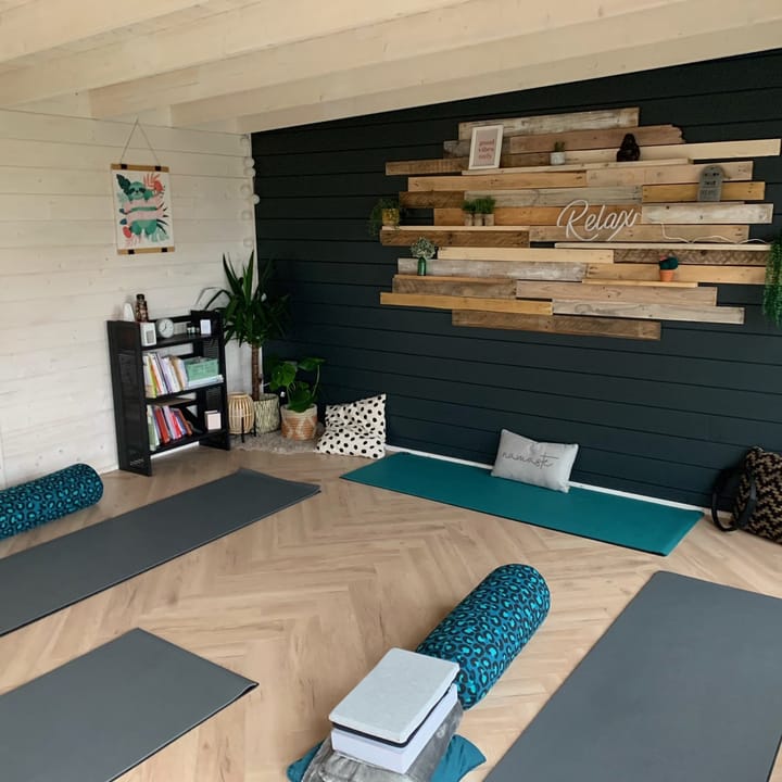 The uses of a Lillevilla Log Cabin are plentifold. Here this customer has used their 6.8m x 4.4m cabin as a YOGA studio