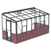 Lean-To 6ft5 x 14ft9 Anthracite **DWARF WALL**