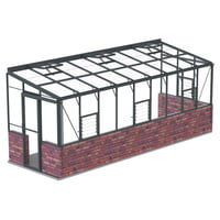 Lean-To 6ft5 x 18ft8 Anthracite **DWARF WALL*