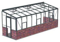 Lean-To 6ft5 x 18ft8 Anthracite **DWARF WALL*