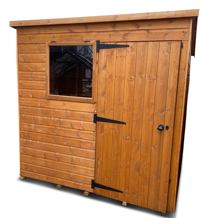 This 7ft x 5ft Bewdley Pent is constructed in Redwood.