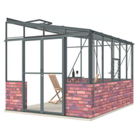 Lean-To 8ft5 x 10ft8 Anthracite. **DWARF WALL**