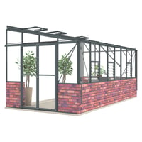 Lean-To 8ft5 x 16ft9 Anthracite **DWARF WALL**
