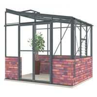 Lean-To 8ft5 x 6ft7 Anthracite *DWARF WALL*