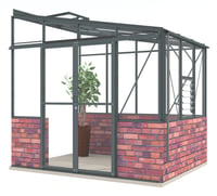 Lean-To 8ft5 x 6ft7 Anthracite *DWARF WALL*