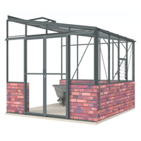 Lean-To 8ft5 x 8ft7 Anthracite **DWARF WALL**