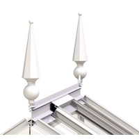 2 x Finials only White