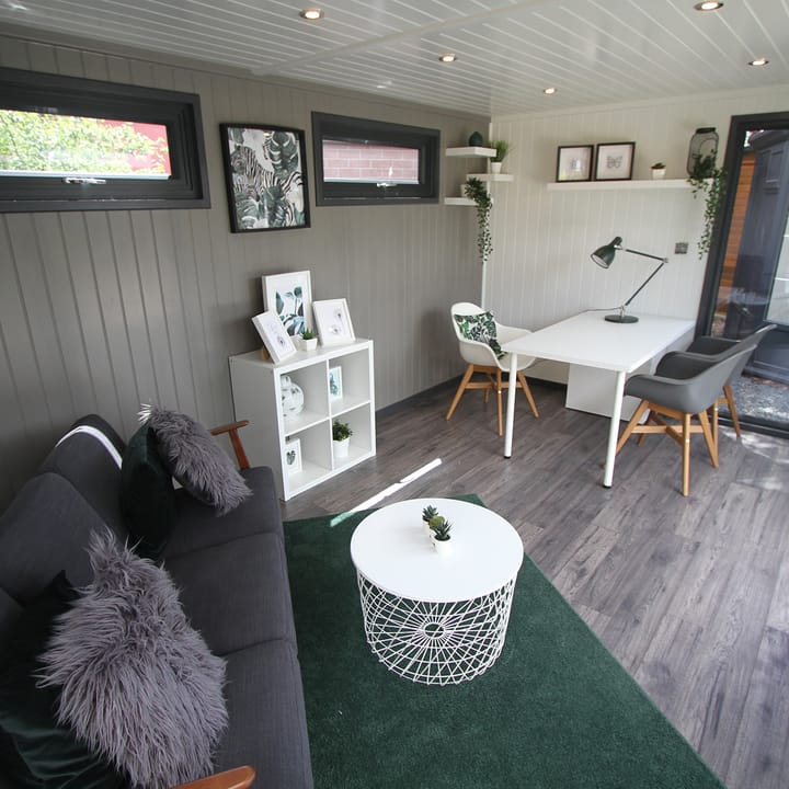 You really need to visit one of our show centres where the cedar garden rooms are on display to get a feel for their spacious interior. The interior height of this flat roof Hanley Plus flat is over 2.2m which gives a lot of headroom and creates a light and airy feel.
