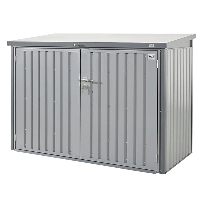 The Bromley storage shed is available in two colours; Sage Green and as pictured - Anthracite. The Bromley features double opening front doors and a top opening lid.