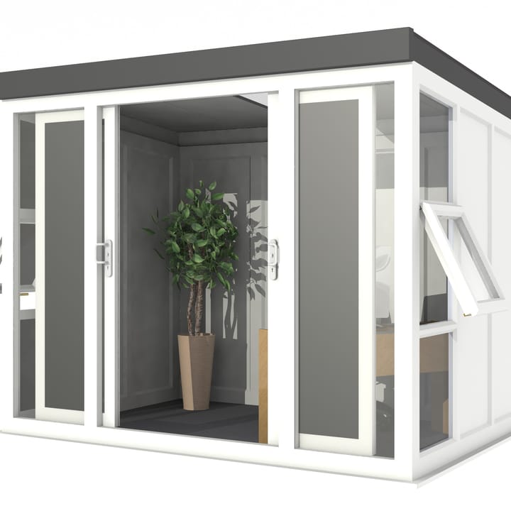 If you want uninterrupted views of your garden, then the Manhattan Pent may well be the ideal garden room for you. The fully glazed front of the building allows plenty of natural light without obscuring the view.