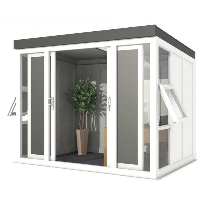If you want uninterrupted views of your garden, then the Manhattan Pent may well be the ideal garden room for you. The fully glazed front of the building allows plenty of natural light without obscuring the view.