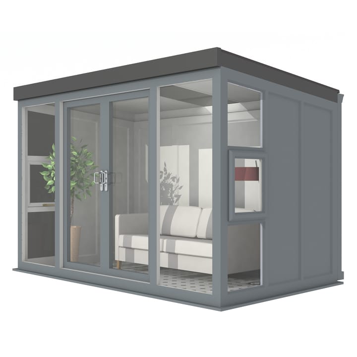 The Manhattan Pent Ultimate Package features a side opening vent in each end of the building. These can be positioned in the fully glazed panel or one of the pvcu panels.

*The Ultimate Package includes a tile effect roof, vinyl flooring and a concrete base.