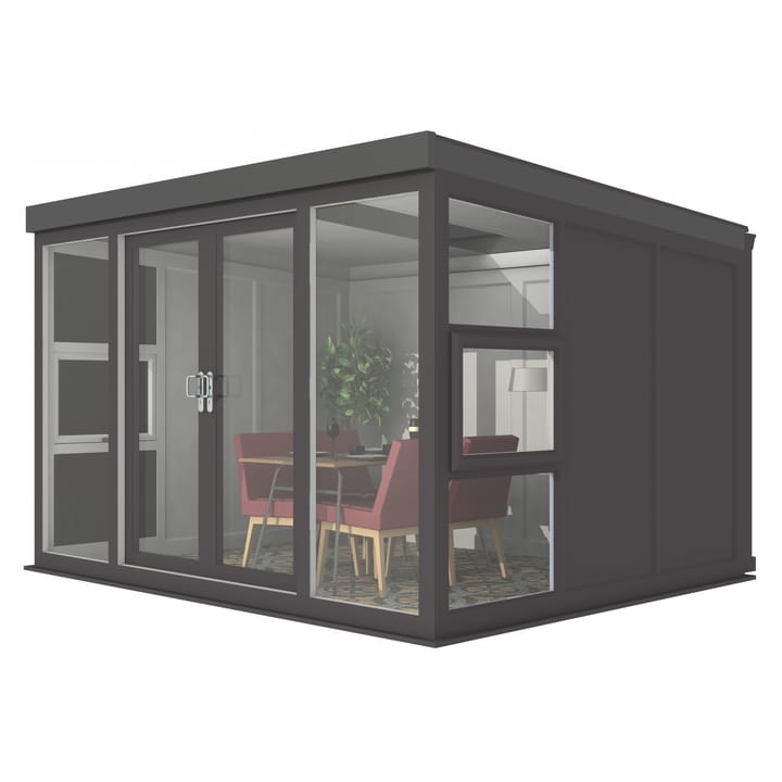The Manhattan Pent Ultimate Package features a side opening vent in each end of the building. These can be positioned in the fully glazed panel or one of the pvcu panels.

*The Ultimate Package includes a tile effect roof, vinyl flooring and a concrete base.
