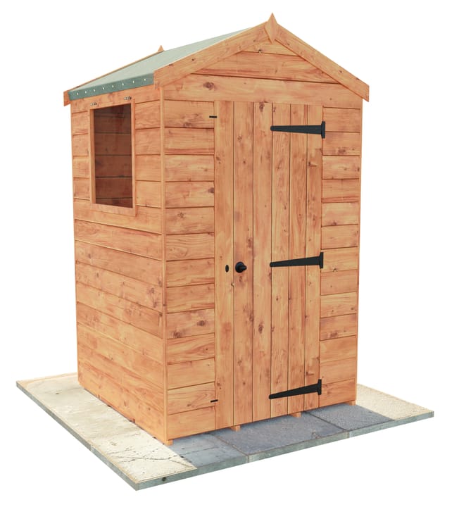 This Bewdley Apex is constructed in Redwood. At 4ft x 4ft, this is the smallest Bewdley Apex size you can opt for.