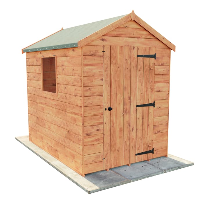 This 5ft x 7ft Bewdley Apex is constructed in Redwood.