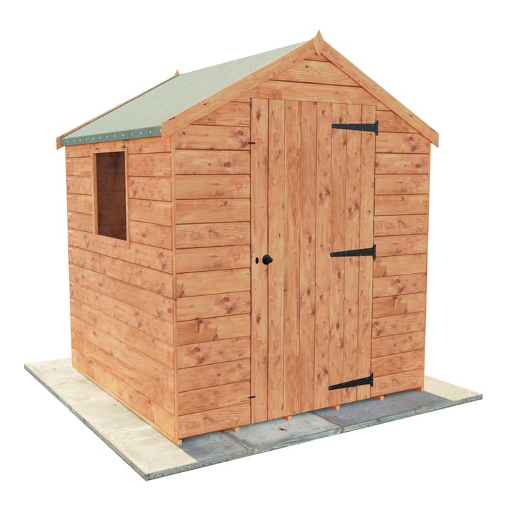 This 6ft x 6ft Bewdley Apex is constructed in Redwood