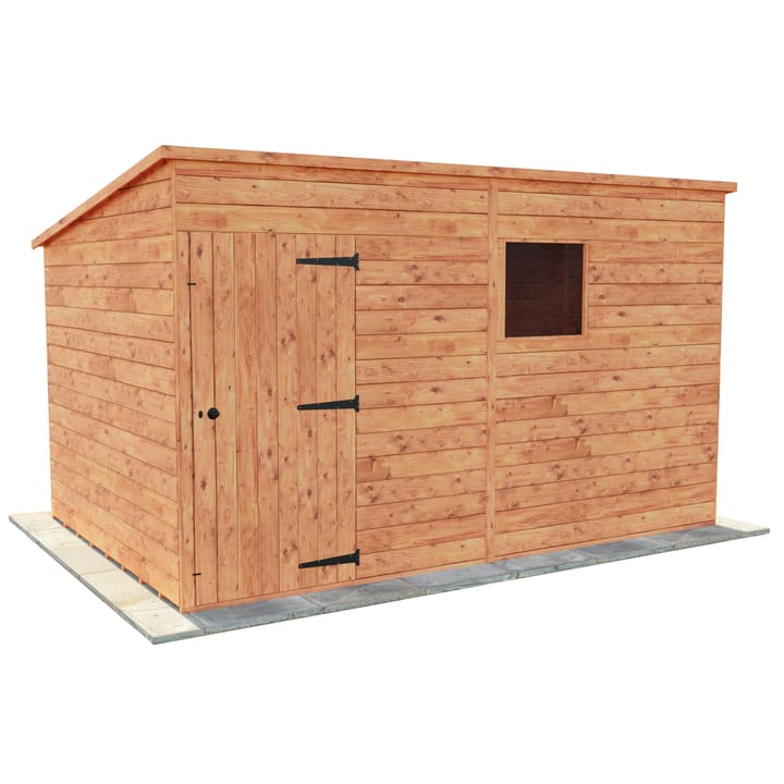This 12ft x 8ft Bewdley Pent is constructed in Redwood.