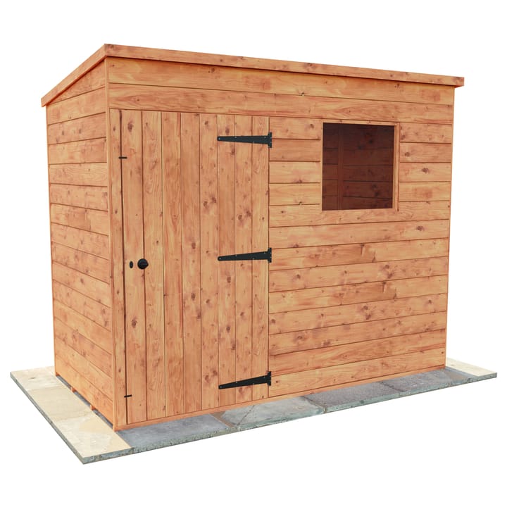 This 8ft x 4ft Bewdley Pent is constructed in Redwood.