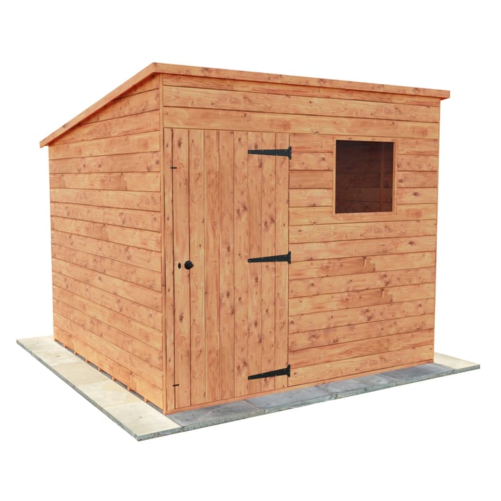 This 8ft x 8ft Bewdley Pent is constructed in Redwood.