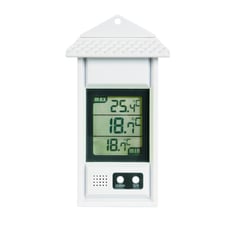 Greenhouse Thermometer with max/min function White
