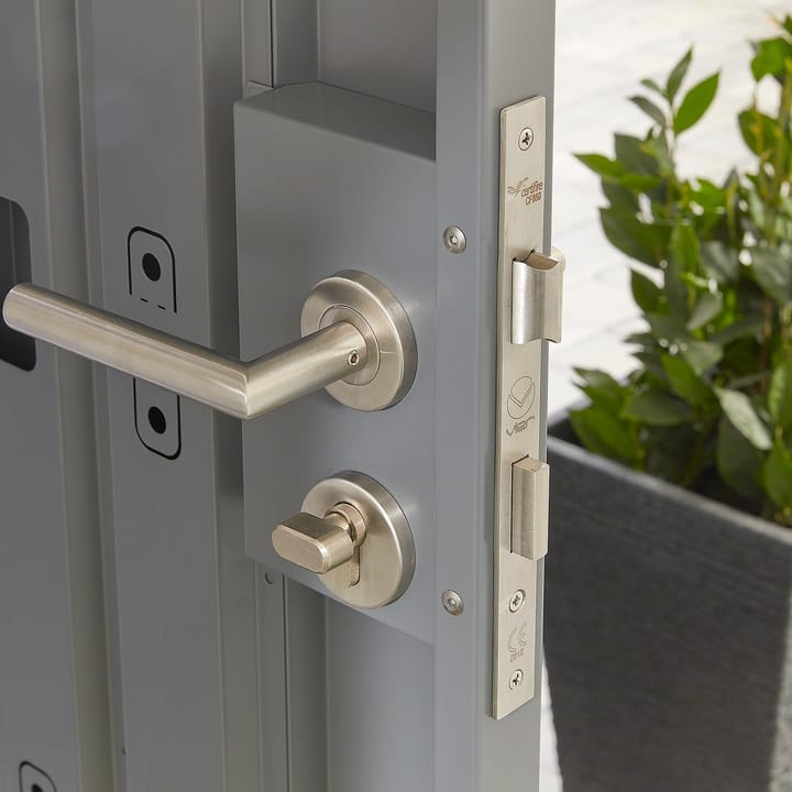 All Weston sheds include a solid steel door with a secure mortice lock.