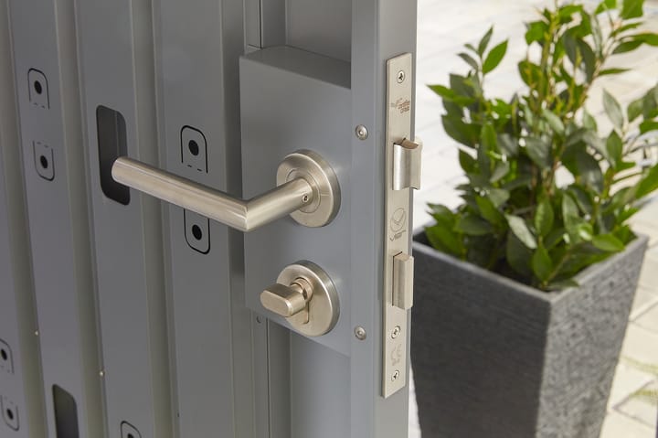 All Weston sheds include a solid steel door with a secure mortice lock.
