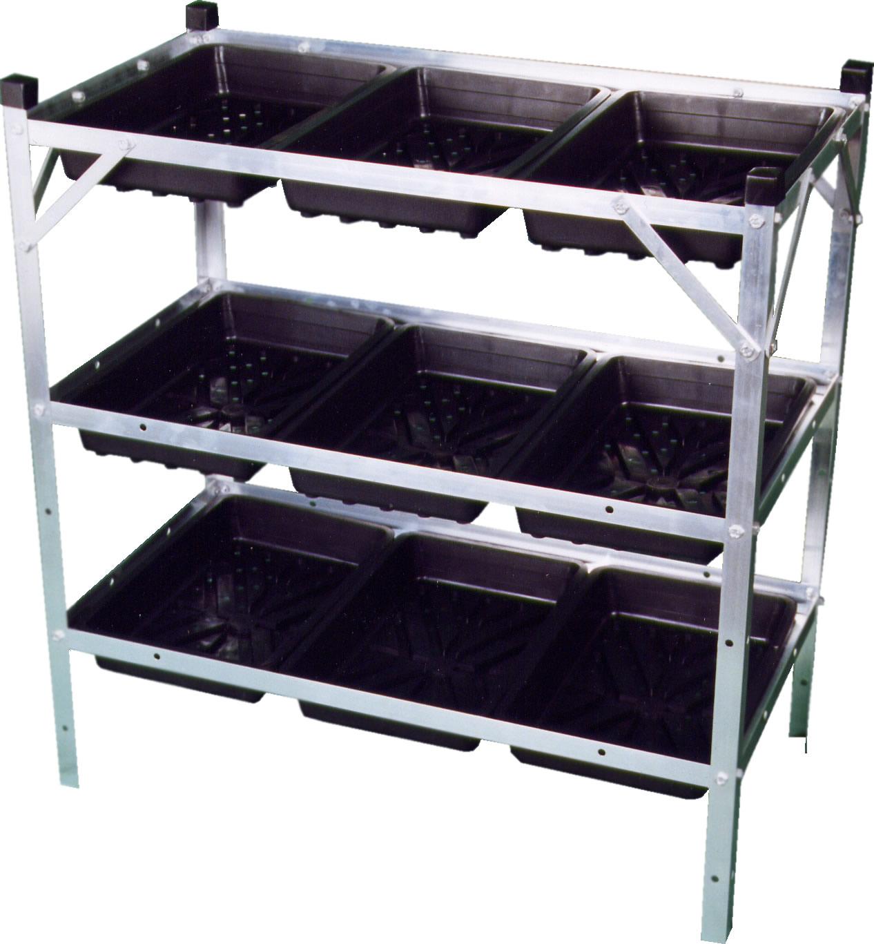 Seed Tray Unit x 12 Seed Trays Tibshelf Garden Products Ltd Greenhouse Staging