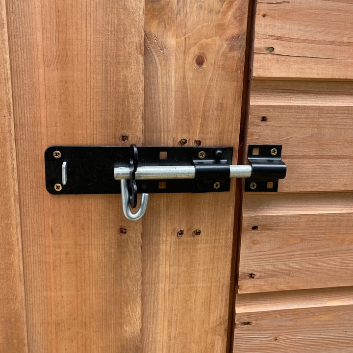 A heavy duty padbolt lock is fitted as standard to the door. Add a simple padlock and your shed will be very secure!
