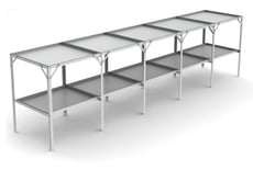 Removable 22" wide tray 2 Tier 9'4"