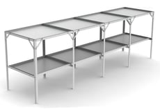 Removable 22" wide tray 2 Tier 7'6"