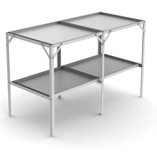 Removable 22" wide tray 2 Tier 3'10"