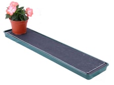 Self watering tray for window sill