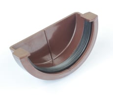 Stop end for 3" Gutter brown